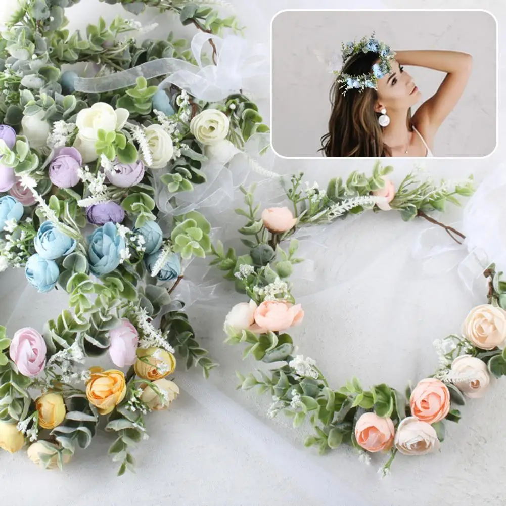 Mini Flower Crown Headpiece Elegant Lace-up Crown Headpiece for Women Floral Garland Headdress Hair Accessories Boho for Girls
Mini Flower Crown Headpiece Elegant Lace-up Crown Headpiece for Women Floral Garland Headdress Hair Accessories Boho for Girls