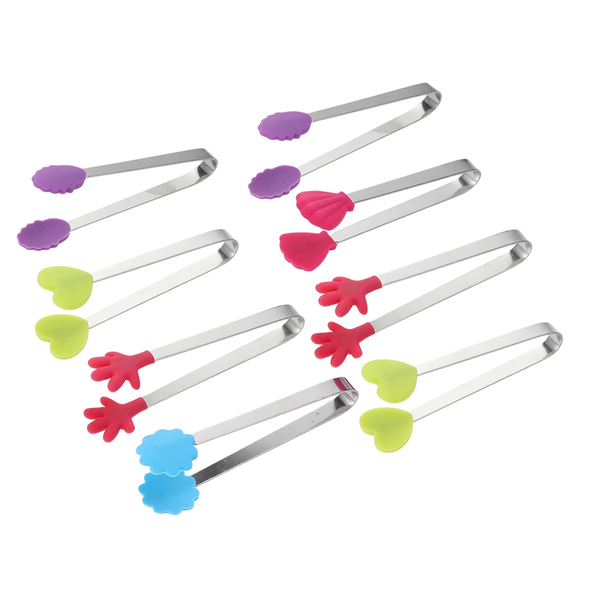 8pcs Food Sugar Cube Ice Clips Stainless Steel Silicone Tips Kitchen Gadgets Baking Kitchen Tongs Gadgets Tools Party Buffet
8pcs Food Sugar Cube Ice Clips Stainless Steel Silicone Tips Kitchen Gadgets Baking Kitchen Tongs Gadgets Tools Party Buffet