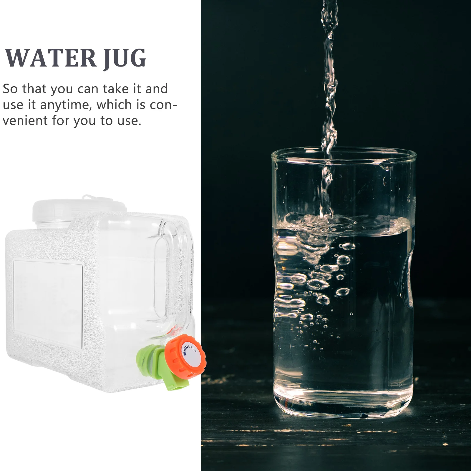 3L Portable Water Container For Camping Outdoor Storage Transparent Drinking Jug Saltwater Freshwater Use Travel Hiking Fishing 
3L Portable Water Container For Camping Outdoor Storage Transparent Drinking Jug Saltwater Freshwater Use Travel Hiking Fishing