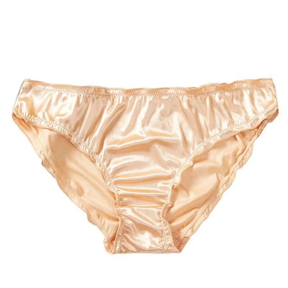 Comfortable Low Waist Satin Silk Panties Solid Color Underpants Ruffles Briefs Underwear Thin Women's Panties Daily
Comfortable Low Waist Satin Silk Panties Solid Color Underpants Ruffles Briefs Underwear Thin Women's Panties Daily