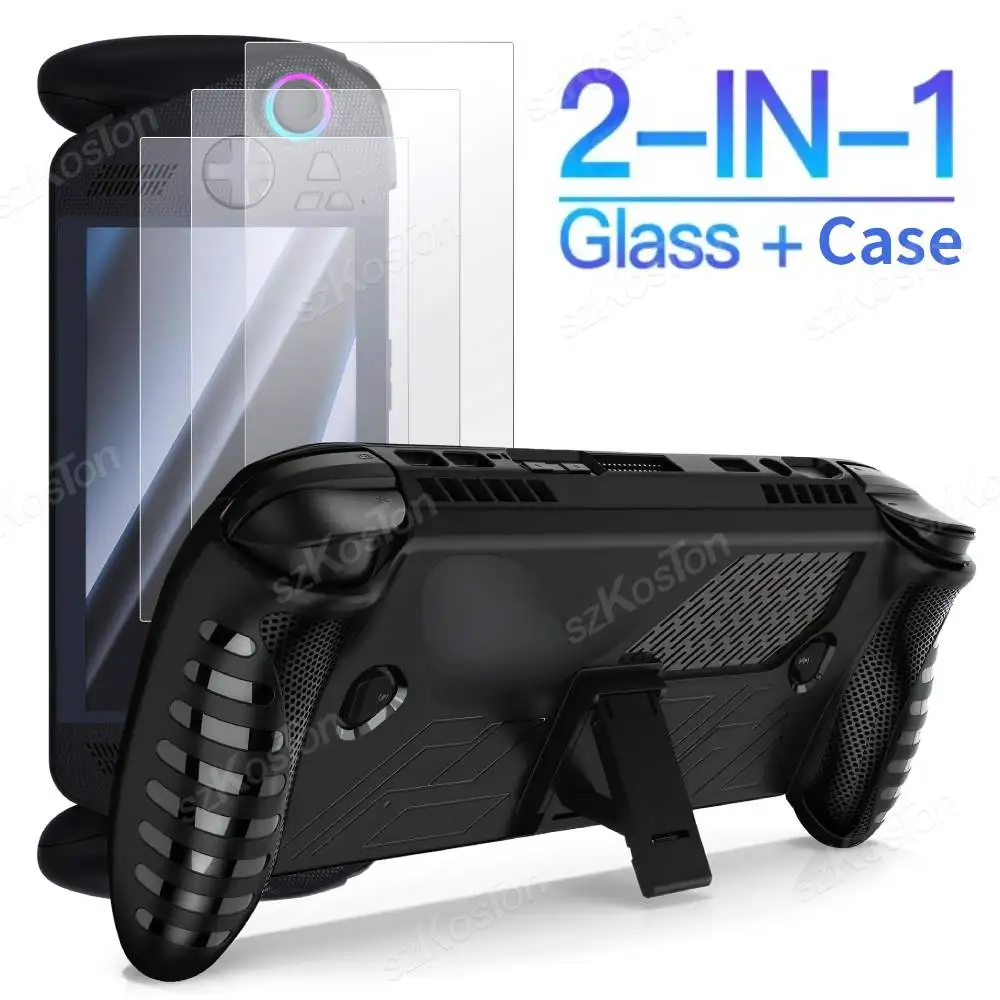 Силиконовый чехол и 3 защитных пленки для экрана, совместимые с ASUS ROG Xbox Ally X, защитный чехол из ТПУ для аксессуаров ROG Xbox Ally
Силиконовый чехол и 3 защитных пленки для экрана, совместимые с ASUS ROG Xbox Ally X, защитный чехол из ТПУ для аксессуаров ROG Xbox Ally