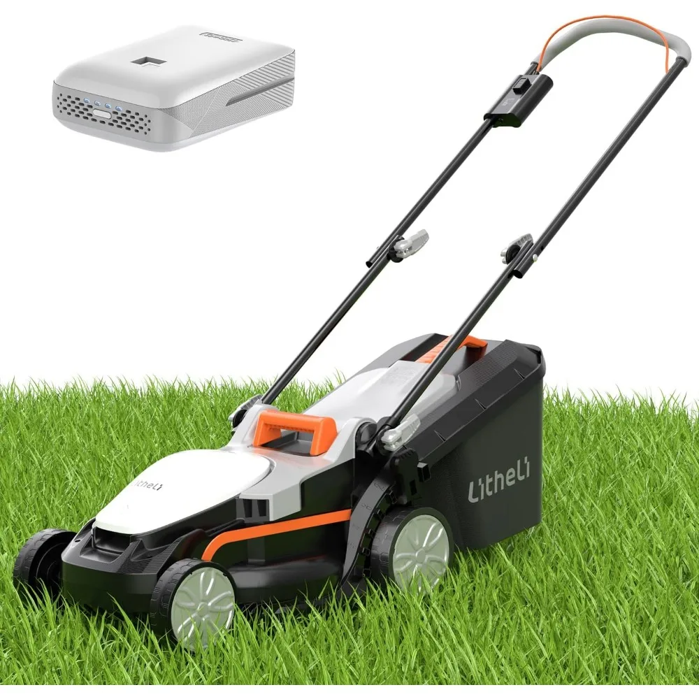 Litheli Electric Lawn Mower Cordless,Grass Cutter Machine for 1600 Sq.Ft.Lawnmower with Motor,13 in Cutting Width,8 Gallon Capac
Litheli Electric Lawn Mower Cordless,Grass Cutter Machine for 1600 Sq.Ft.Lawnmower with Motor,13 in Cutting Width,8 Gallon Capac