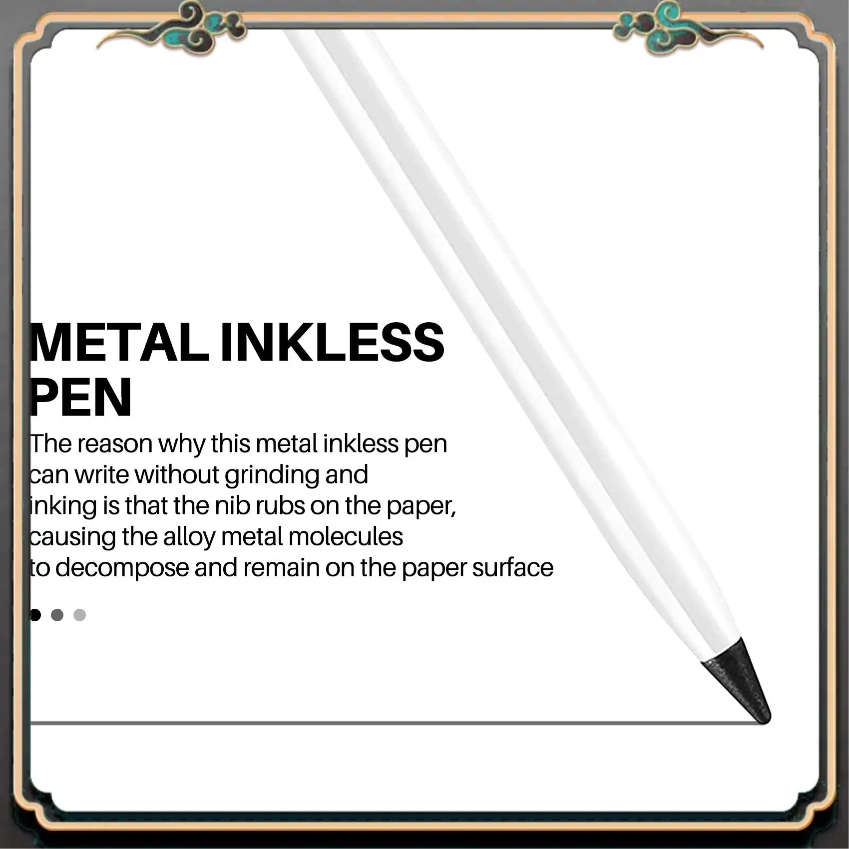 ASMA-4 Pieces Metal Inkless Pen Metal No Ink Pencil Infinite Metallic Write Pen Metallic Erasable Pen For Kids And Adults
ASMA-4 Pieces Metal Inkless Pen Metal No Ink Pencil Infinite Metallic Write Pen Metallic Erasable Pen For Kids And Adults