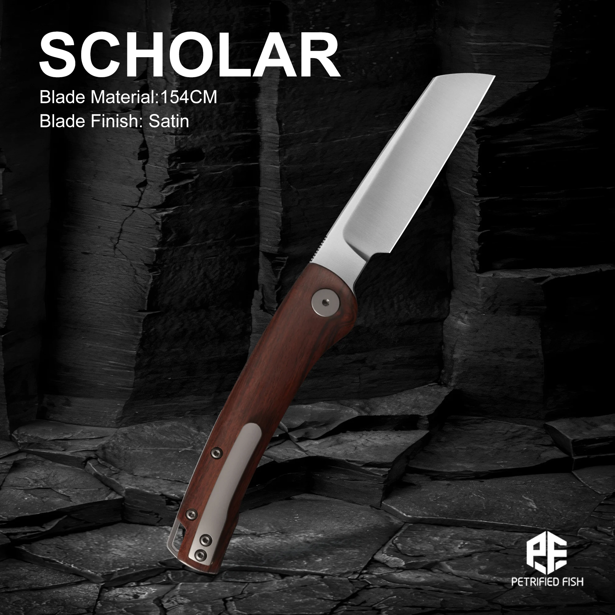 Petrified Fish PFE04 Quality Real Steel Folding Knives Wood Handle 154CM Steel Blade Survival Camping Pocket EDC Hand Tool
Petrified Fish PFE04 Quality Real Steel Folding Knives Wood Handle 154CM Steel Blade Survival Camping Pocket EDC Hand Tool