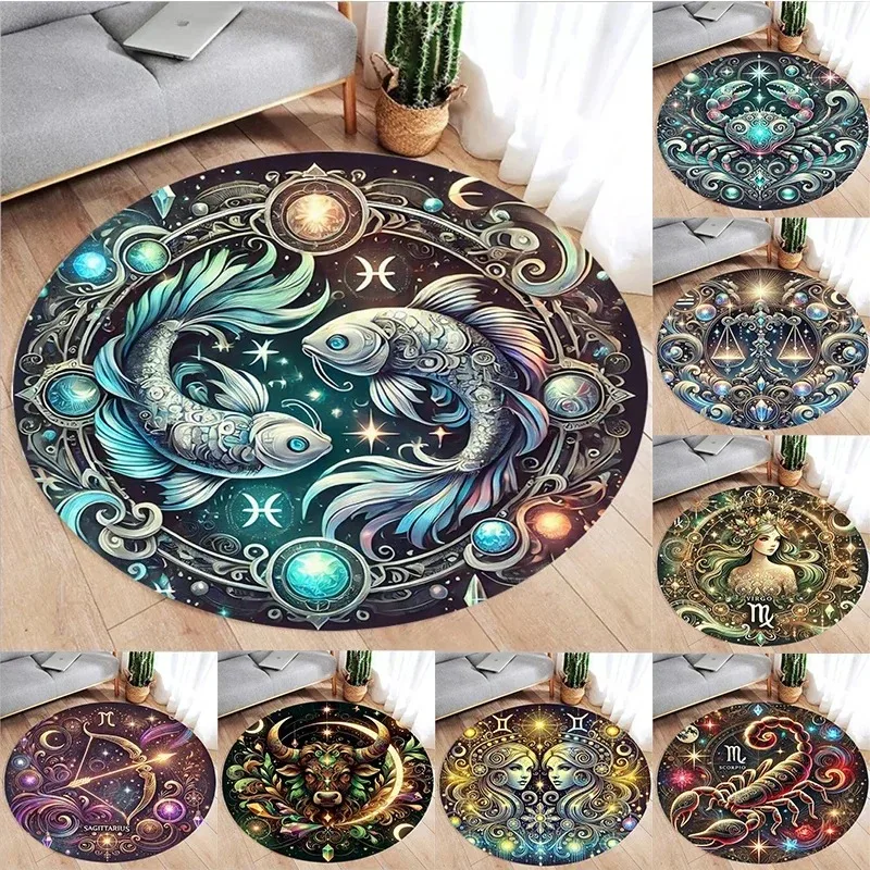 Constellation Print Round Children Room Floor Mat Non-Slip Living Room Carpet Washable Home Decorative Mat
Constellation Print Round Children Room Floor Mat Non-Slip Living Room Carpet Washable Home Decorative Mat