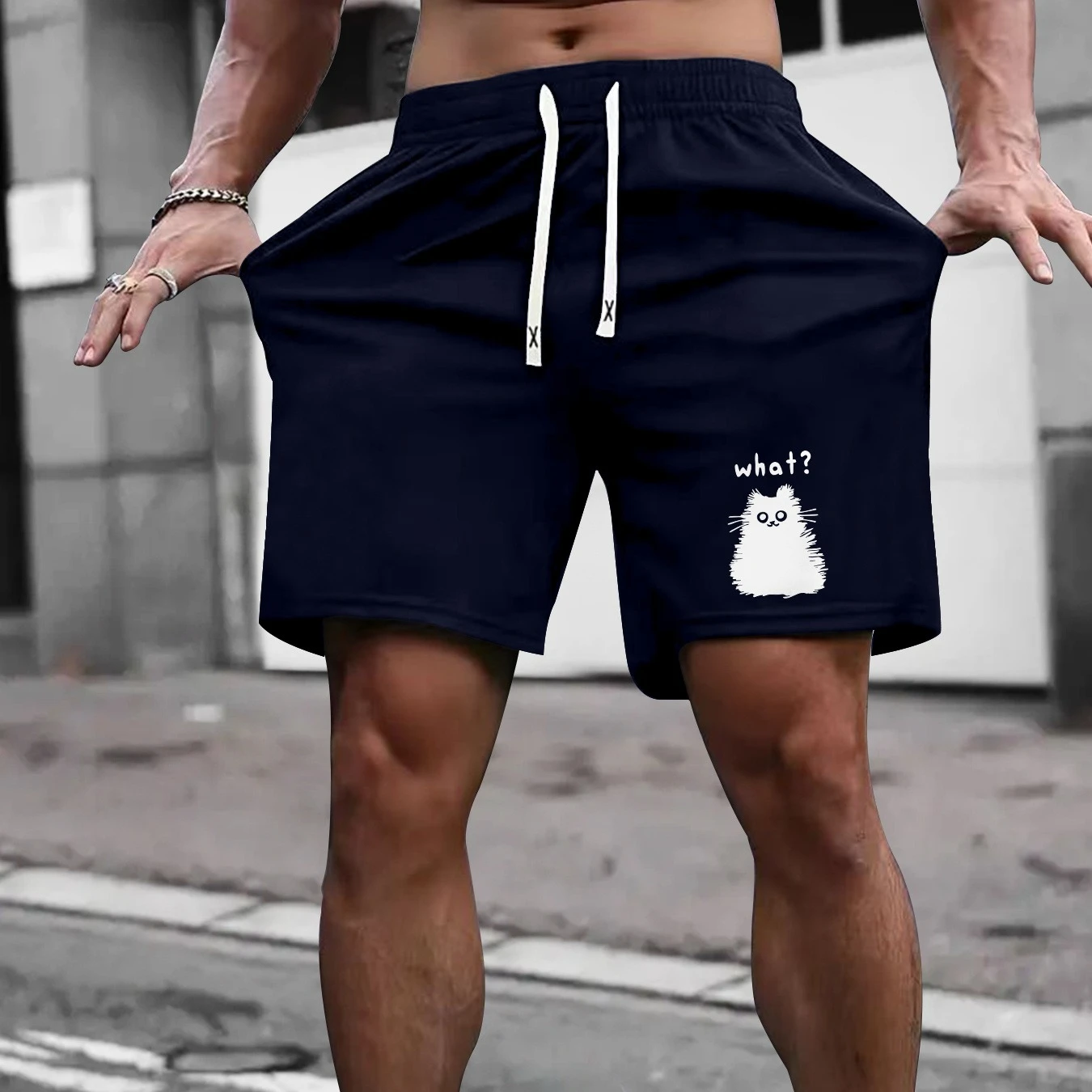 New Men Cute Cat Graphic Cotton Print Shorts for Summer Breathable Fabric Drawstring Shorts Suitable for Running Sports Shorts
New Men Cute Cat Graphic Cotton Print Shorts for Summer Breathable Fabric Drawstring Shorts Suitable for Running Sports Shorts