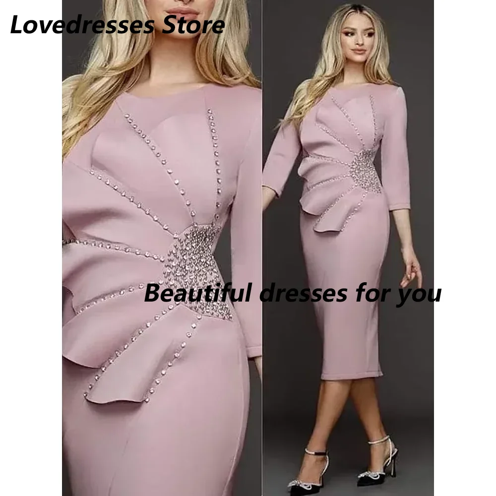 Customized Luxury Women's Evening Dresses O-Neck Tea-Length Straight Elegant Prom Party Gala Special Events Wedding Custom Size
Customized Luxury Women's Evening Dresses O-Neck Tea-Length Straight Elegant Prom Party Gala Special Events Wedding Custom Size