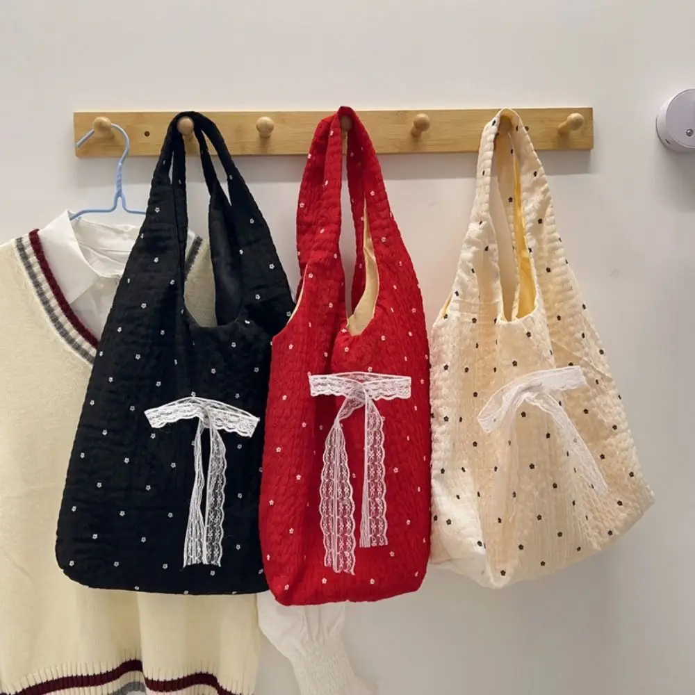 Trendy New Design Polka Dot Tote Bag Lightweight Large Capacity Bow Lace Shoulder Bag Casual Korean Women's Handbags Girls
Trendy New Design Polka Dot Tote Bag Lightweight Large Capacity Bow Lace Shoulder Bag Casual Korean Women's Handbags Girls