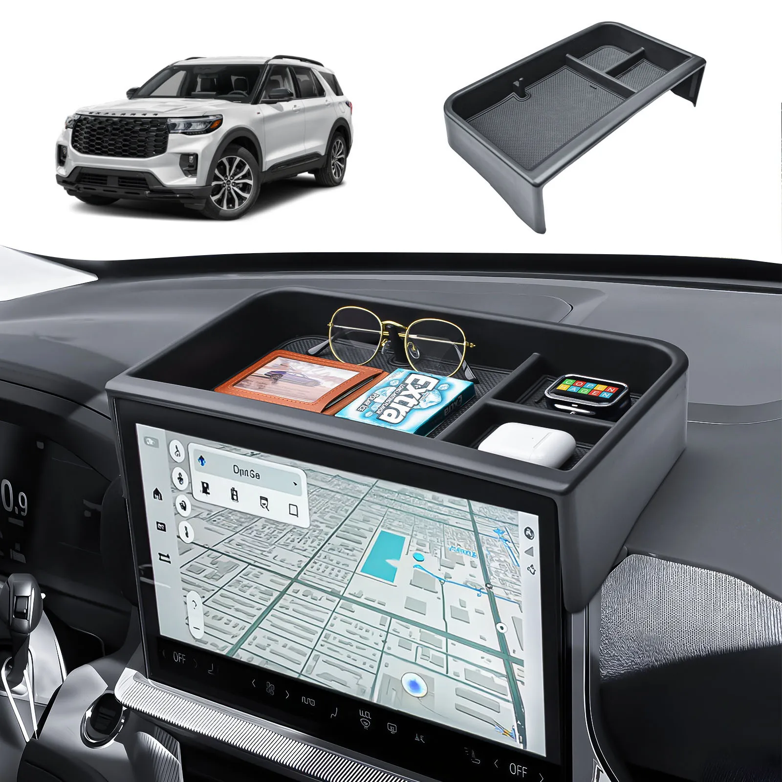 Center Console Organizer For 2025-2026 Ford Explorer Dashboard Storage Box Tray 13.2-Inch Dash Board Behind Screen Accessories
Center Console Organizer For 2025-2026 Ford Explorer Dashboard Storage Box Tray 13.2-Inch Dash Board Behind Screen Accessories