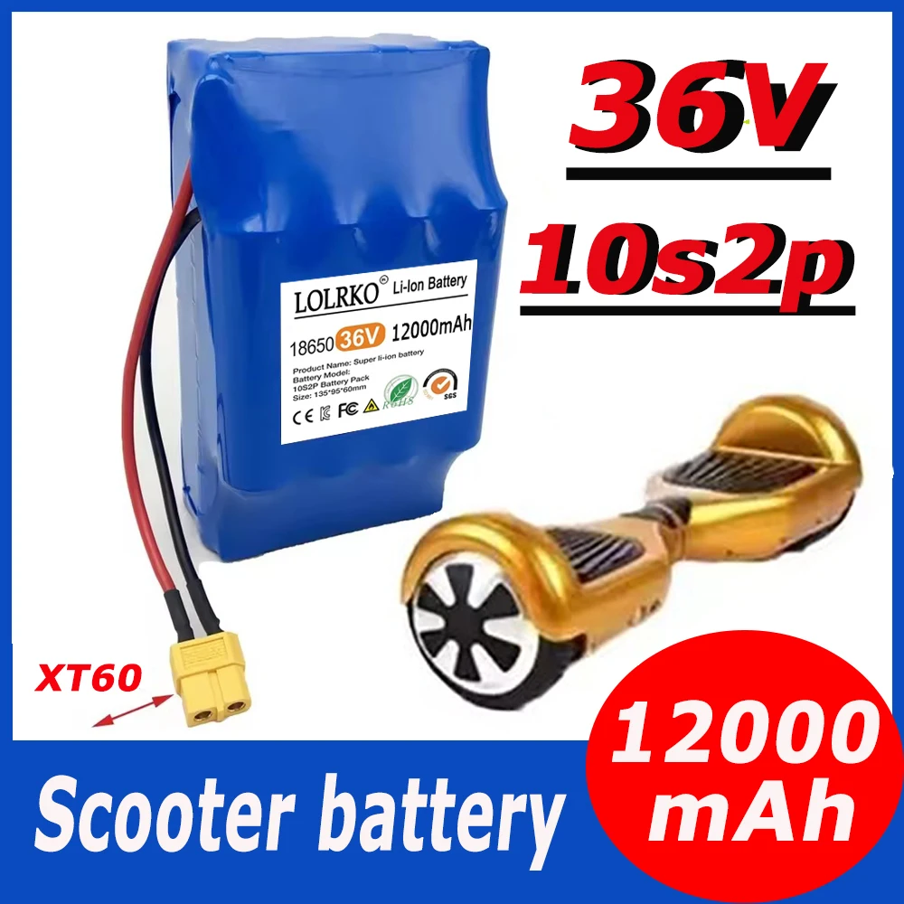 New 36V 12000mAh Lithium Ion Battery Pack,For Electric Self Balancing Scooter HoverBoard Unicycle 10S2P 36V Battery
New 36V 12000mAh Lithium Ion Battery Pack,For Electric Self Balancing Scooter HoverBoard Unicycle 10S2P 36V Battery