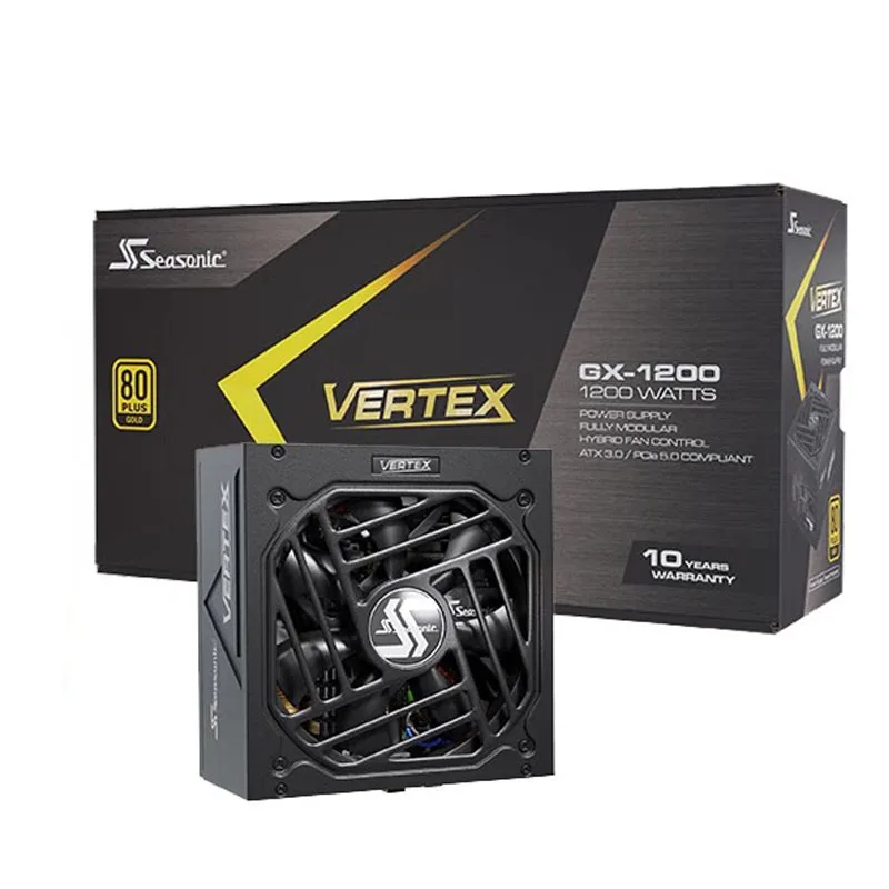 Seasonic VERTEX GX-1200 1200W Power Supply 80 Plus Gold Power Supply for Pc and Gaming
Seasonic VERTEX GX-1200 1200W Power Supply 80 Plus Gold Power Supply for Pc and Gaming