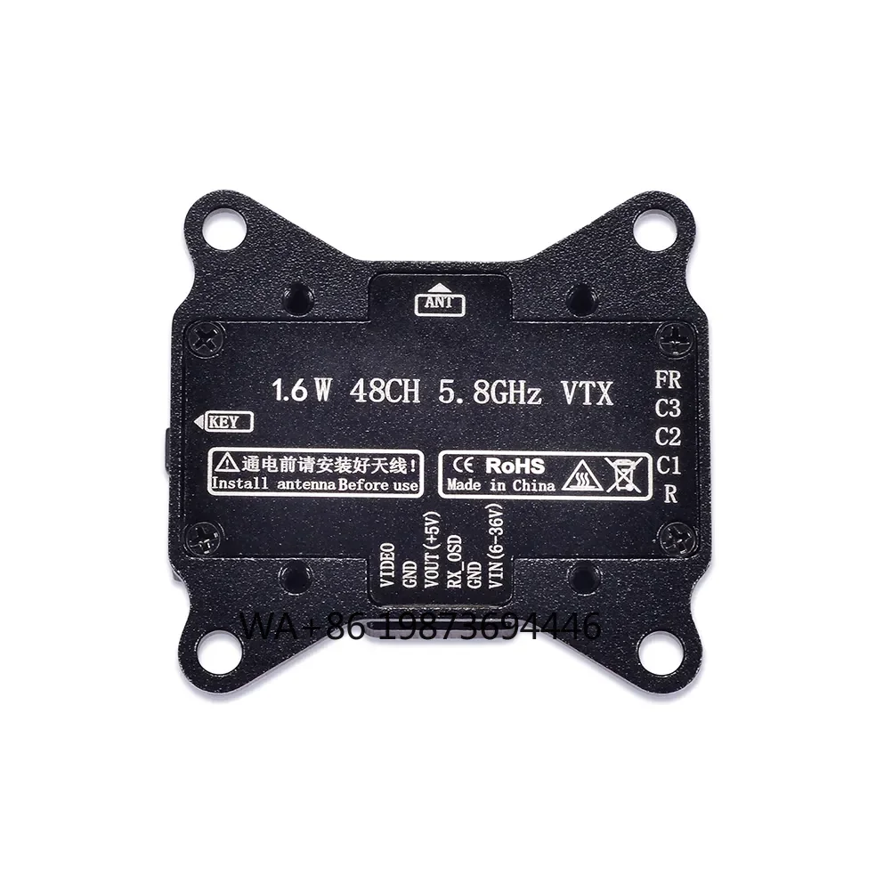 10KM 5.8Ghz 1.6W VTX FPV Wireless Transmitter 48CH HD 0.8w 1.5w 1.6w Image Video Sender High-power for FPV Racing
10KM 5.8Ghz 1.6W VTX FPV Wireless Transmitter 48CH HD 0.8w 1.5w 1.6w Image Video Sender High-power for FPV Racing