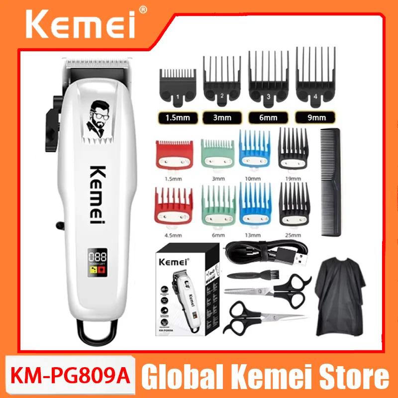 Kemei Hair Clipper or Blade KM-PG809A Hair Cutting Wireless Trimmer Men Professional Clipper Machine Rechargeable Hair Cut
Kemei Hair Clipper or Blade KM-PG809A Hair Cutting Wireless Trimmer Men Professional Clipper Machine Rechargeable Hair Cut