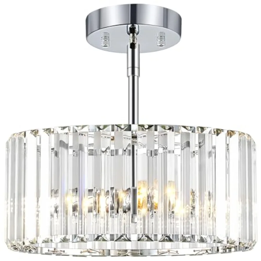 Crystal Chandelier, Small Modern Semi Flush Mount Ceilg Chandelier Light Fixtures, Round Hangg Lightg Fixture for Kitchen Bedro
Crystal Chandelier, Small Modern Semi Flush Mount Ceilg Chandelier Light Fixtures, Round Hangg Lightg Fixture for Kitchen Bedro