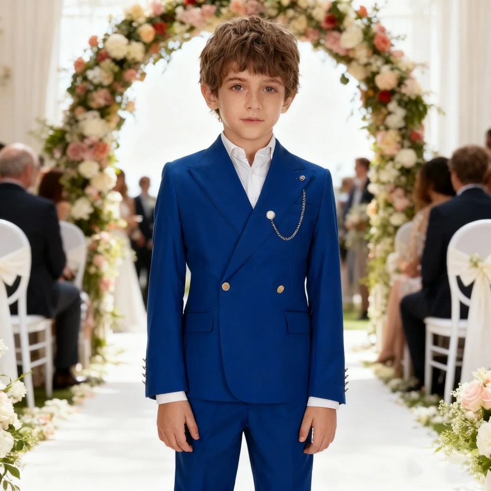 2 Pieces Boy Suits Peak Lapel Slim Fit Double Breasted One Botton Texueo Boy's Suits For Wedding Customized(Blazer+Pants)
2 Pieces Boy Suits Peak Lapel Slim Fit Double Breasted One Botton Texueo Boy's Suits For Wedding Customized(Blazer+Pants)