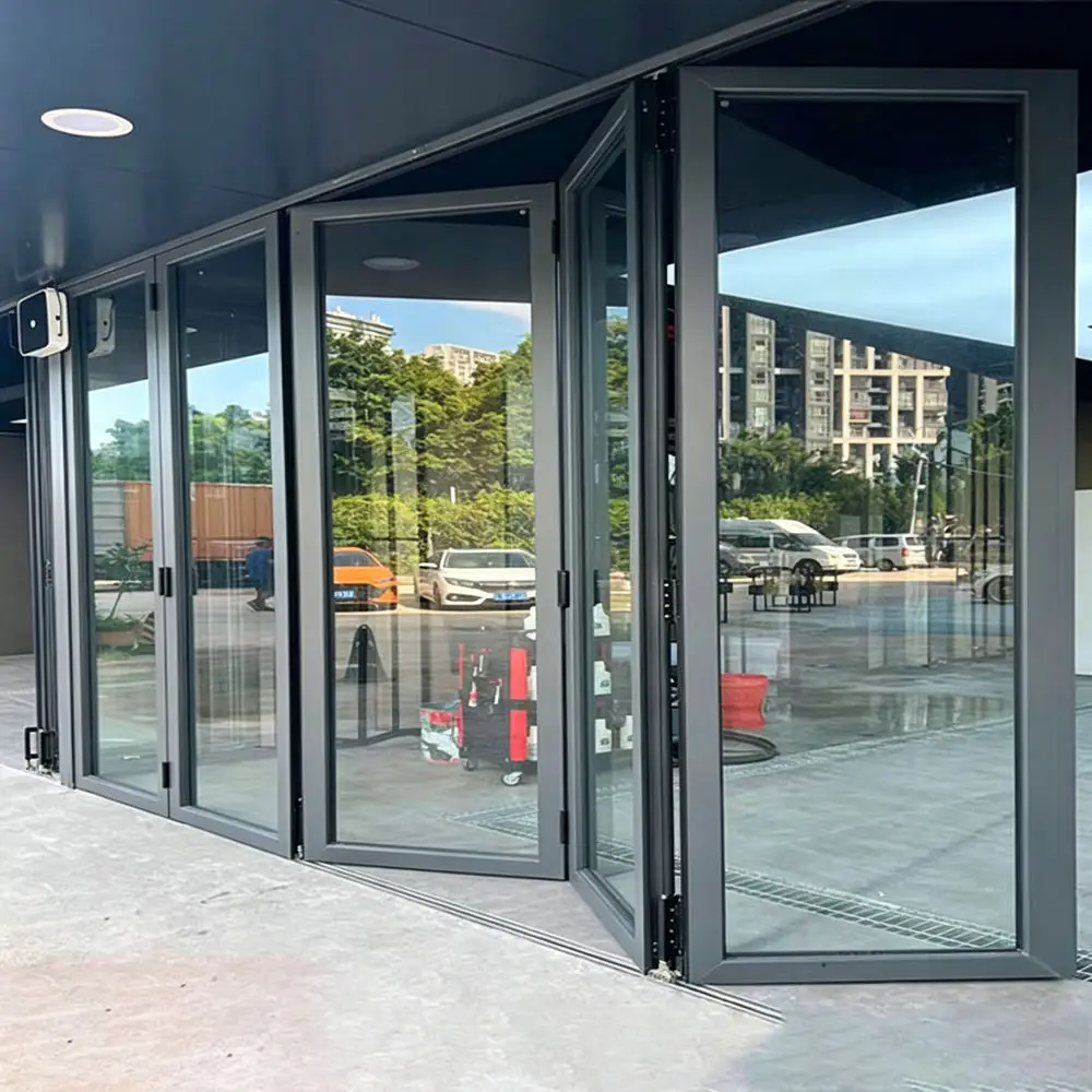 Household Hidden Track Design Large Panel Accordion Folding Door Hurricane Impact Resistant Sturdy and Durable Stacking Doors
Household Hidden Track Design Large Panel Accordion Folding Door Hurricane Impact Resistant Sturdy and Durable Stacking Doors