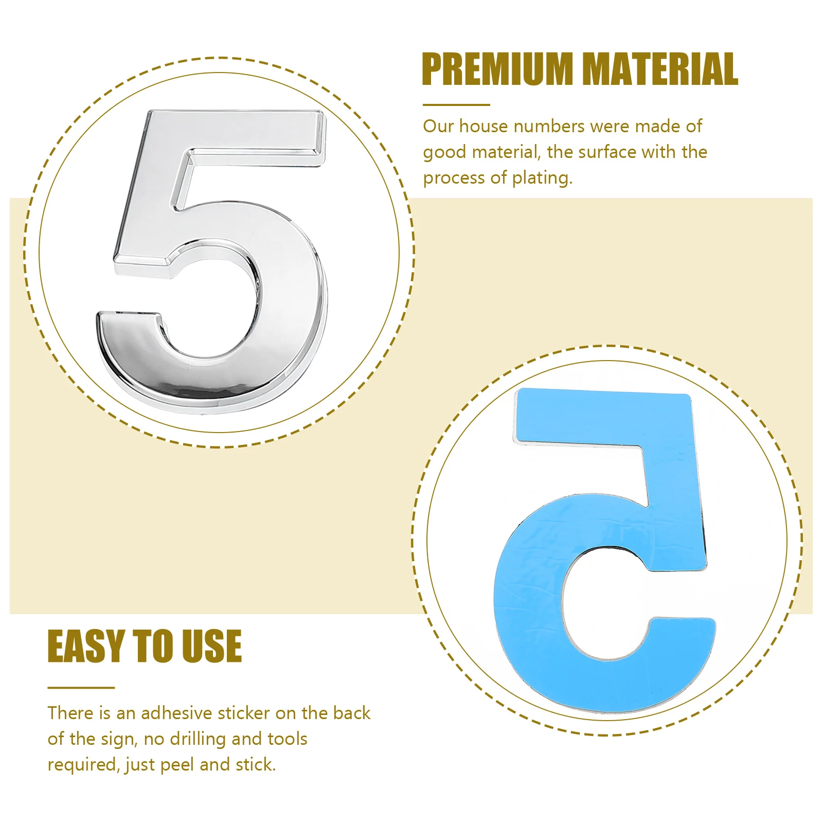 10 Pcs Digital Door Plate House Numbers Reflective Sign 10cm Apartment Number Home Decoration Waterproof Durable Mailbox Post
10 Pcs Digital Door Plate House Numbers Reflective Sign 10cm Apartment Number Home Decoration Waterproof Durable Mailbox Post