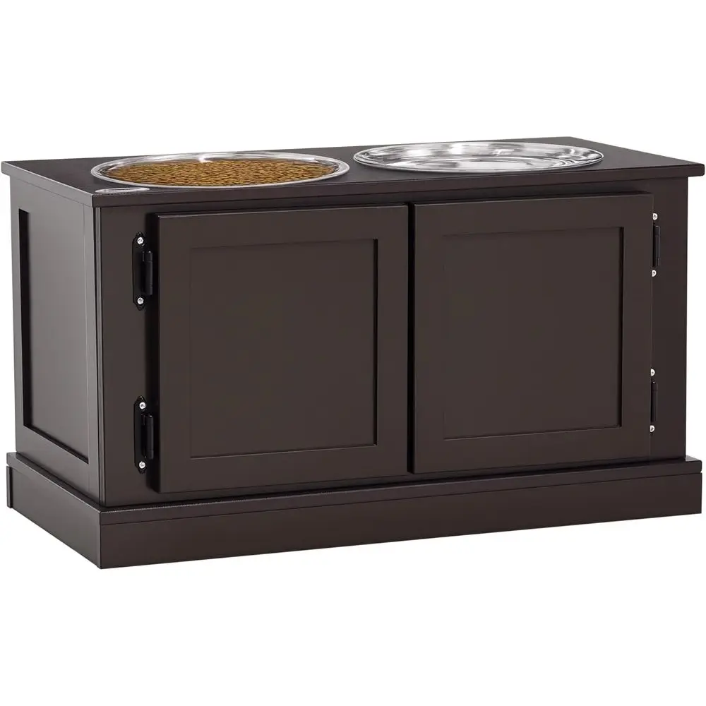 Raised Dog Feeding Station for Large Breeds, Storage Cabinet, 2 Stainless Steel Bowls, Ideal for Indoor Use
Raised Dog Feeding Station for Large Breeds, Storage Cabinet, 2 Stainless Steel Bowls, Ideal for Indoor Use