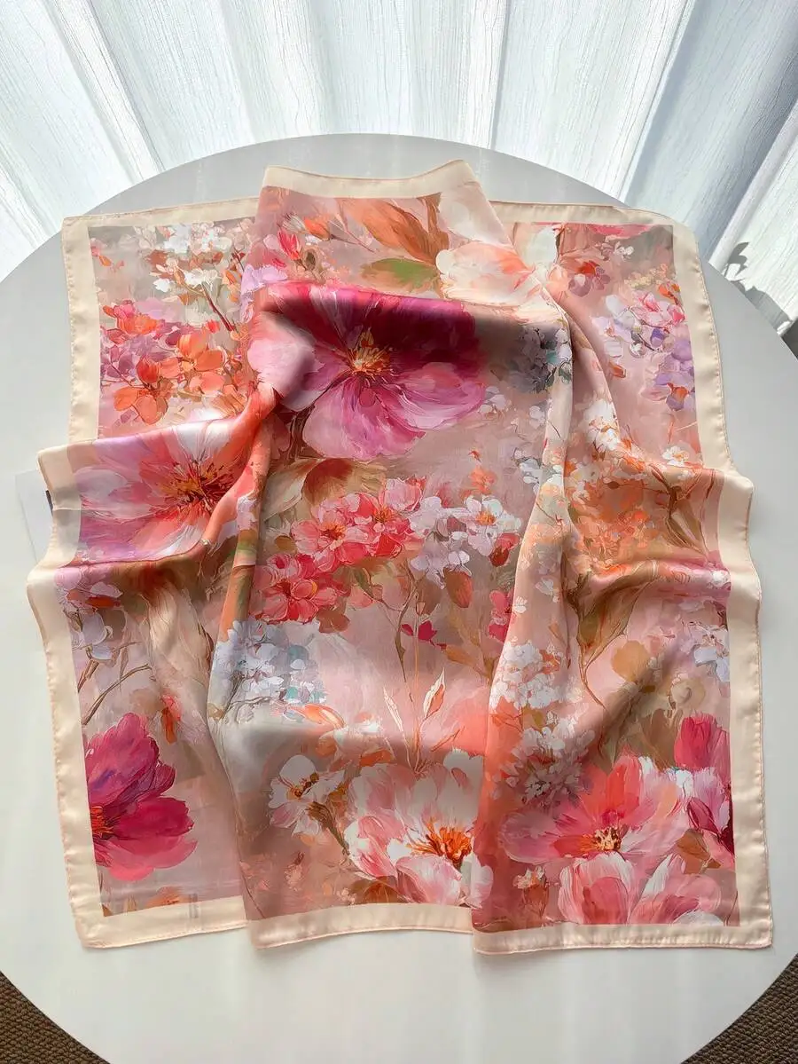 Spring Summer Artistic Colorblock Floral Square Scarf 65x65cm Faux Silk Lightweight Versatile Wear Head Neck Waist Bag Stylish O
Spring Summer Artistic Colorblock Floral Square Scarf 65x65cm Faux Silk Lightweight Versatile Wear Head Neck Waist Bag Stylish O