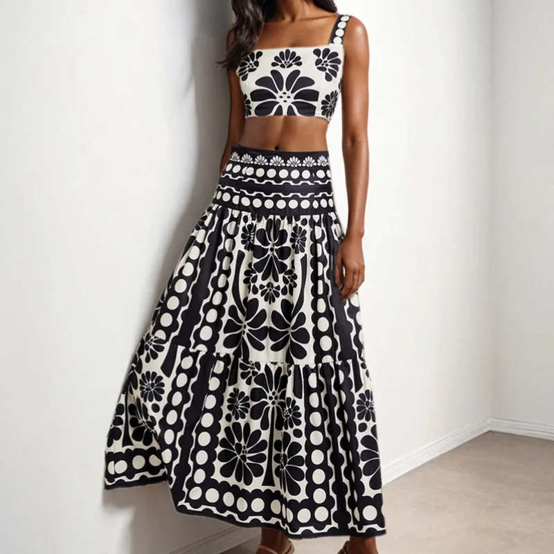 Летние каникулы, классический черный, белый цвет, камзол, комплект из двух предметов, женские сексуальные укороченные топы, макси-длинные юбки, костюмы, комплект из 2 предметов
Летние каникулы, классический черный, белый цвет, камзол, комплект из двух предметов, женские сексуальные укороченные топы, макси-длинные юбки, костюмы, комплект из 2 предметов