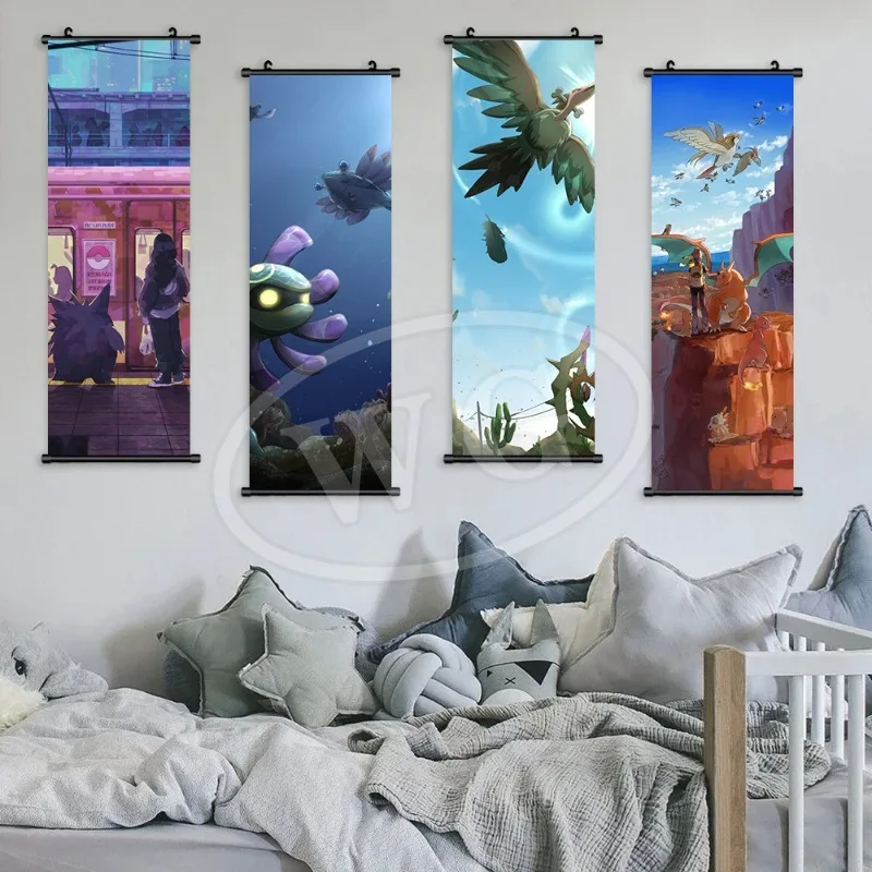Pet Pok é mo cartoon cute children's room decoration painting Pok é mon room background mural poster hanging painting
Pet Pok é mo cartoon cute children's room decoration painting Pok é mon room background mural poster hanging painting