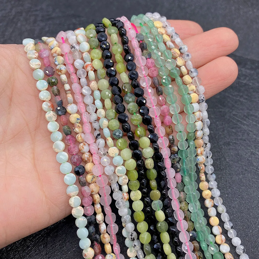 4mm Flat Button-Shaped Natural Stone Bead Faceted Lapis Lazuli Amethyst Straight Hole Loose Bead DIY Jewelry Components 1 Strand
4mm Flat Button-Shaped Natural Stone Bead Faceted Lapis Lazuli Amethyst Straight Hole Loose Bead DIY Jewelry Components 1 Strand