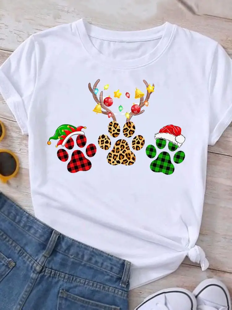 Clothing New Year Paw Love Dog Cat Trend Graphic T Shirt Print Women Holiday T-shirt Top Fashion Christmas Short Sleeve Tee
Clothing New Year Paw Love Dog Cat Trend Graphic T Shirt Print Women Holiday T-shirt Top Fashion Christmas Short Sleeve Tee