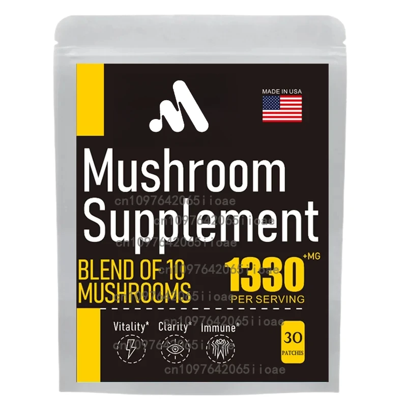 Mushroom Complex Transdermal Patches Reishi, Chaga, Cordyceps, Maitake for Memory Immune Support 30 Patches
Mushroom Complex Transdermal Patches Reishi, Chaga, Cordyceps, Maitake for Memory Immune Support 30 Patches