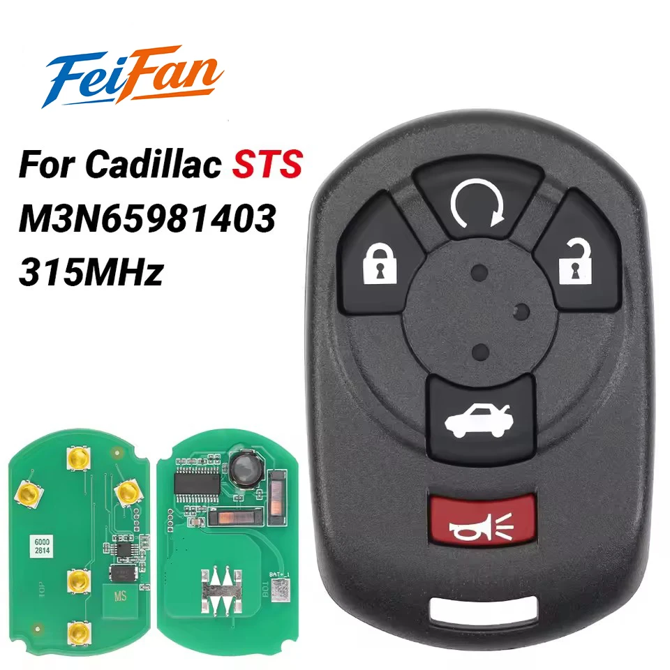 FeiFan M3N65981403 Remote key Keyless Entry 315MHz For Cadillac STS 2005 2006 2007 Fob Smatt Car 5 Buttons KeylessGo
FeiFan M3N65981403 Remote key Keyless Entry 315MHz For Cadillac STS 2005 2006 2007 Fob Smatt Car 5 Buttons KeylessGo