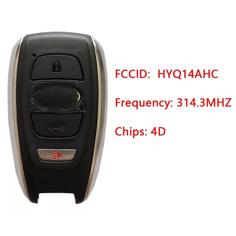 CN034008 Smart Remote Fob For 2014+Subaru BRZ XV Crosstrek Forester Impreza Outback Keyless Key HYQ14AHC 88835-FL03A
CN034008 Smart Remote Fob For 2014+Subaru BRZ XV Crosstrek Forester Impreza Outback Keyless Key HYQ14AHC 88835-FL03A