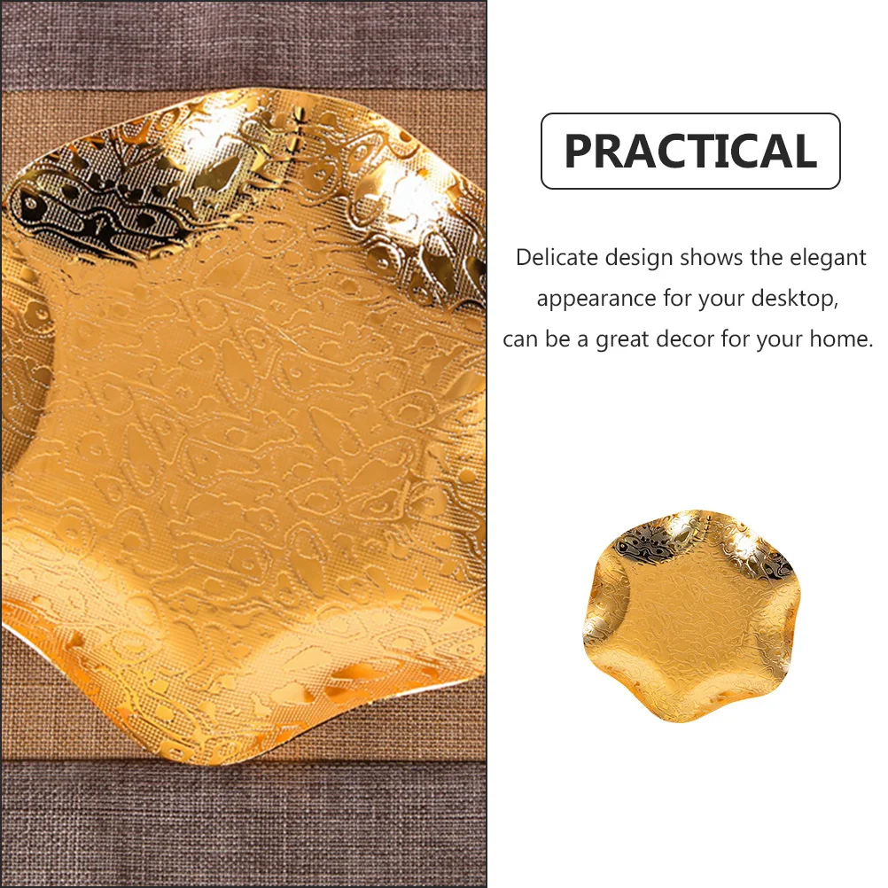 Alloy Candy Dish Multi-Function Decorative Fruit Plate Snack Tray Household Dessert Storage Supply Fruit Plate
Alloy Candy Dish Multi-Function Decorative Fruit Plate Snack Tray Household Dessert Storage Supply Fruit Plate