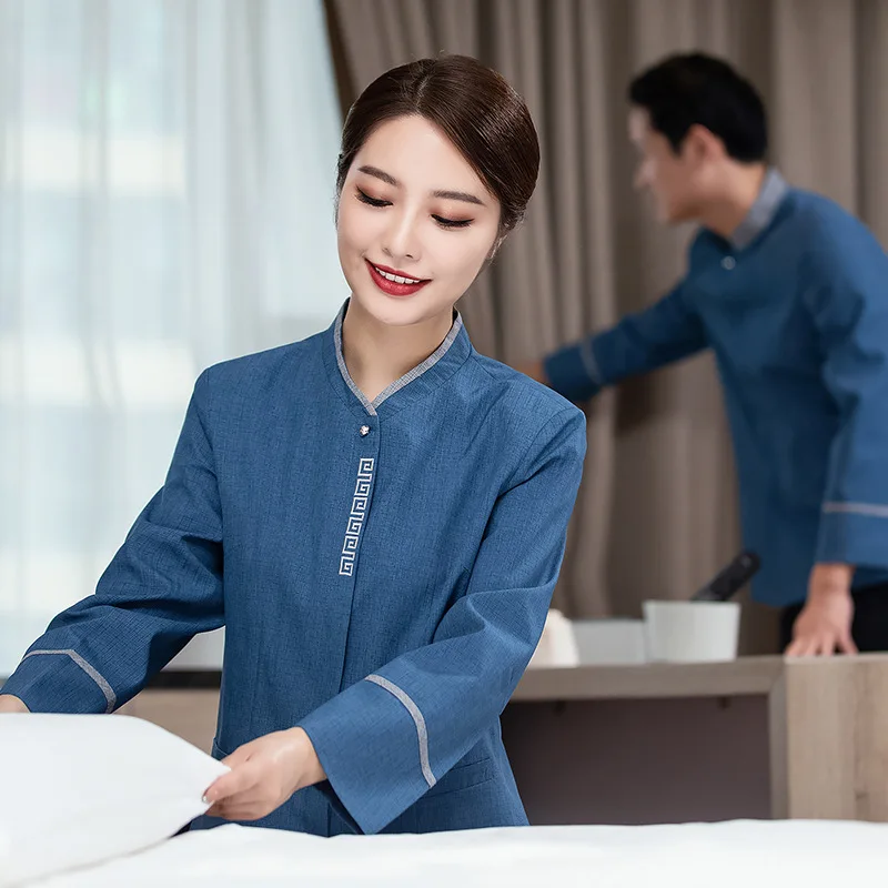 Cleaning Work Clothes Long Sleeve Women's Summer Short Sleeve Autumn and Winter Suit Property Hotel Room Attendant Cleaner Aunt
Cleaning Work Clothes Long Sleeve Women's Summer Short Sleeve Autumn and Winter Suit Property Hotel Room Attendant Cleaner Aunt