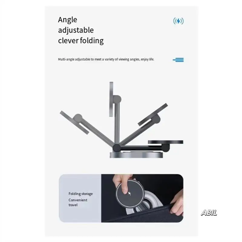15W 2 In 1 Magnetic Wireless Charger Stand Foldable Fast Charging Station Dock Parts Accessories Fit For Iphone/Watch/
15W 2 In 1 Magnetic Wireless Charger Stand Foldable Fast Charging Station Dock Parts Accessories Fit For Iphone/Watch/