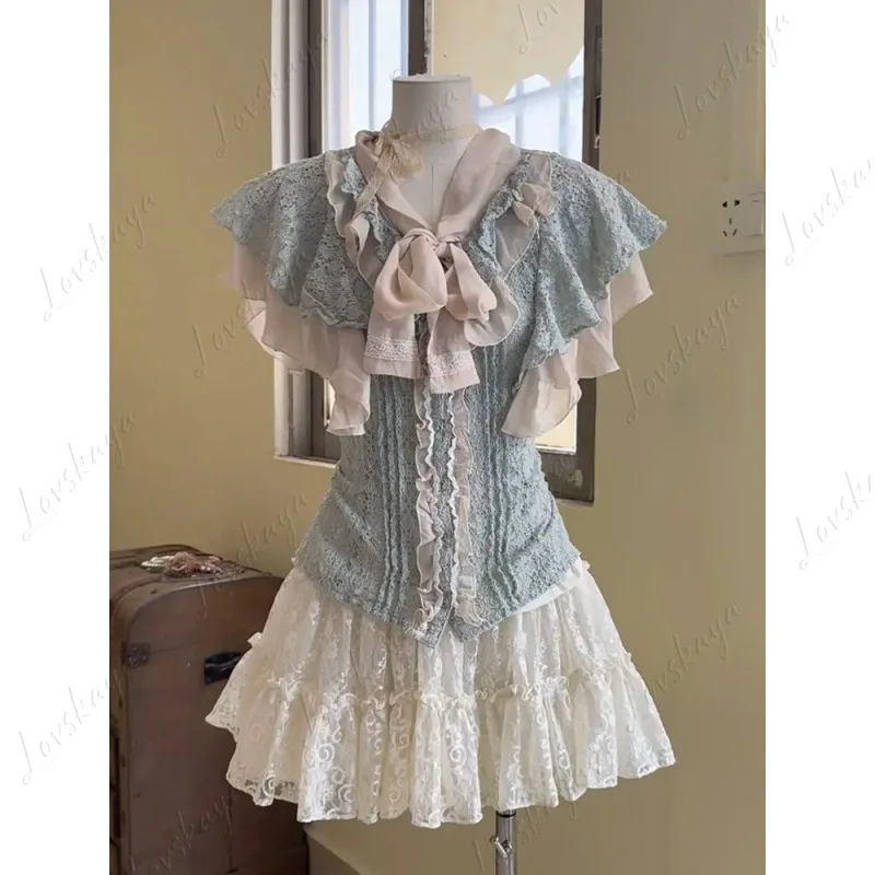 Summer New Vintage Style Lace Spliced Dress Elegant Temperament Women Casual Party Dress
Summer New Vintage Style Lace Spliced Dress Elegant Temperament Women Casual Party Dress