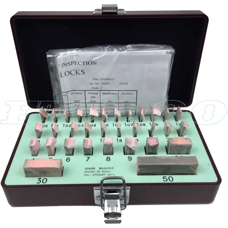 for 32pcs Metric Gauge Block Set, Grade 0 High Speed Steel Precision Standard Measuring Blocks for Lathe Calibration Tools
for 32pcs Metric Gauge Block Set, Grade 0 High Speed Steel Precision Standard Measuring Blocks for Lathe Calibration Tools