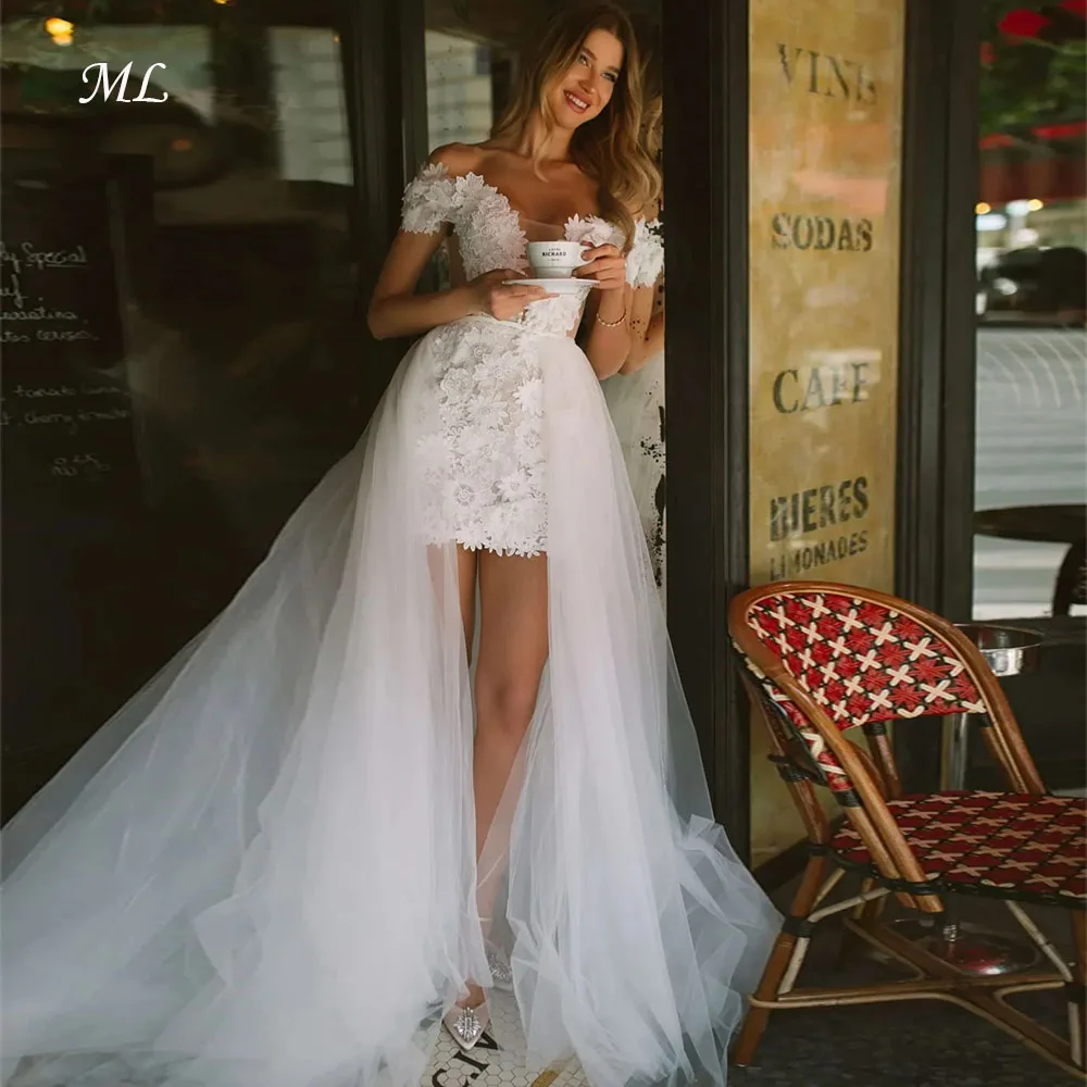 ML Charming 3D Floral Wedding Dresses V-Neck Detachable Train Open Back Slit Bridal Gown Customized Robe Vestidos De Novia 2026
ML Charming 3D Floral Wedding Dresses V-Neck Detachable Train Open Back Slit Bridal Gown Customized Robe Vestidos De Novia 2026
