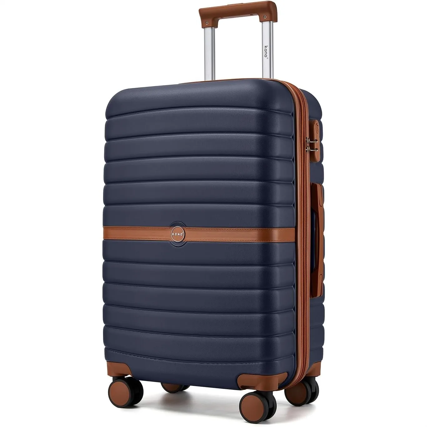 Expandable 24 Inch Luggage with Spinner Wheels, Medium Checked Hardshell Suitcase, Lightweight & Anti-Scratch PC+ABS, Navy/Brown
Expandable 24 Inch Luggage with Spinner Wheels, Medium Checked Hardshell Suitcase, Lightweight & Anti-Scratch PC+ABS, Navy/Brown
