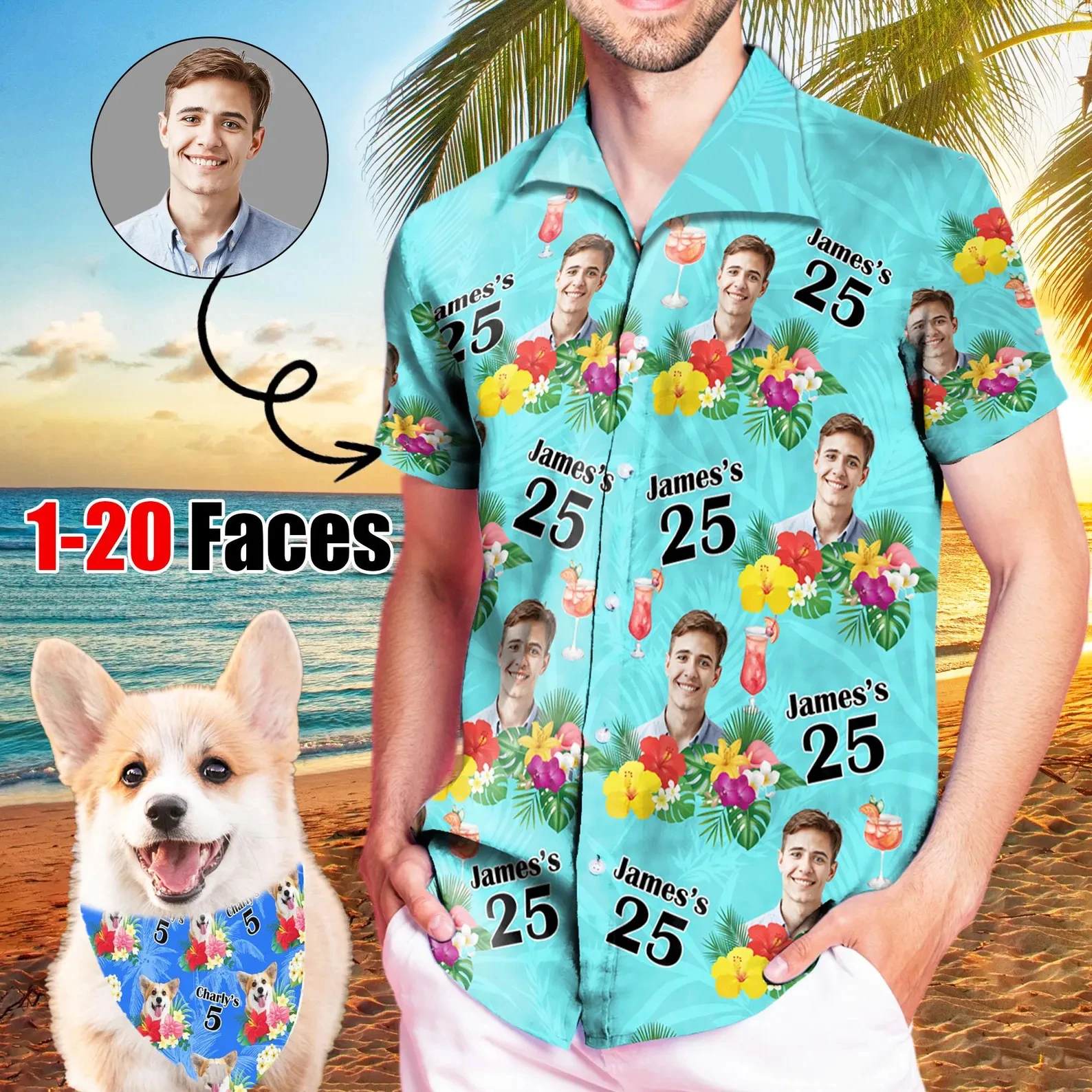 Custom Happy Birthday Photo Hawaiian Shirt Men Clothing Beach Shirts Button Down Short Sleeves Diy Ages Face Tropical Blouses
Custom Happy Birthday Photo Hawaiian Shirt Men Clothing Beach Shirts Button Down Short Sleeves Diy Ages Face Tropical Blouses