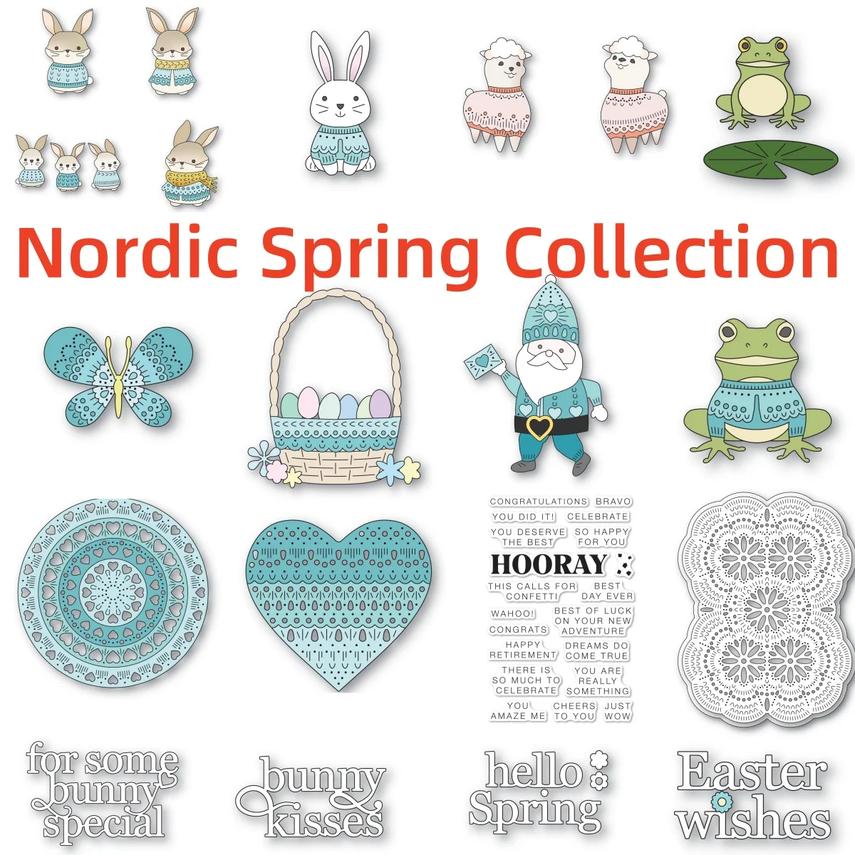 Nordic Spring Collection Bunny Lamb Butterfly Metal Cutting Dies Clear Stamps DIY Decorating Scrapbook Gift Card Craft 2025
Nordic Spring Collection Bunny Lamb Butterfly Metal Cutting Dies Clear Stamps DIY Decorating Scrapbook Gift Card Craft 2025