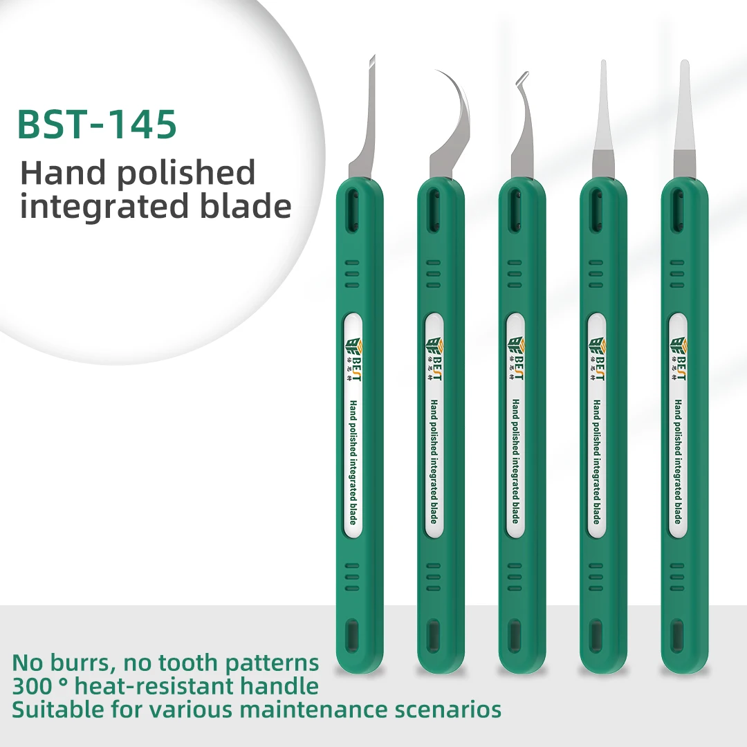 5 in 1 Scraper Precision Hand Polished Integrated Blade for BGA Repair Solder Mask Removal Electronic Maintenance Cleaning Knife
5 in 1 Scraper Precision Hand Polished Integrated Blade for BGA Repair Solder Mask Removal Electronic Maintenance Cleaning Knife