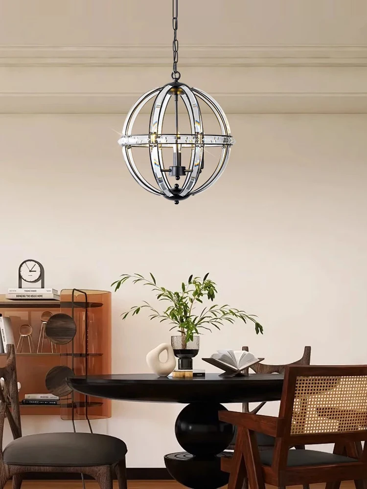 E14 LED Retro American Crystal Globe Brass Black Chrome Chandelier Lighting Suspension Luminaire Lampen Lustre For Dinning Room
E14 LED Retro American Crystal Globe Brass Black Chrome Chandelier Lighting Suspension Luminaire Lampen Lustre For Dinning Room