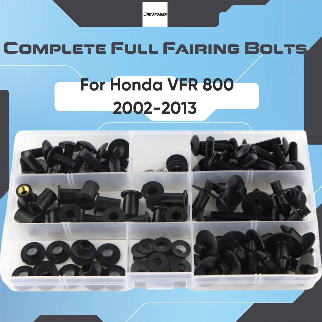 Motorcycle Cowling Complete Full Fairing Bolts Kit Clips Nut Screws Steel Fits VFR800 VFR 800 2002-2010 2011 2012 2013 For Honda
Motorcycle Cowling Complete Full Fairing Bolts Kit Clips Nut Screws Steel Fits VFR800 VFR 800 2002-2010 2011 2012 2013 For Honda