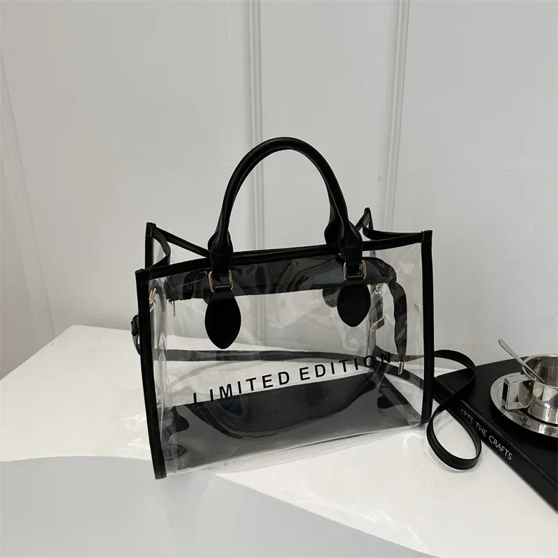 Popular transparent large-capacity handbag women's shoulder large bag foreign style tote bag
Popular transparent large-capacity handbag women's shoulder large bag foreign style tote bag