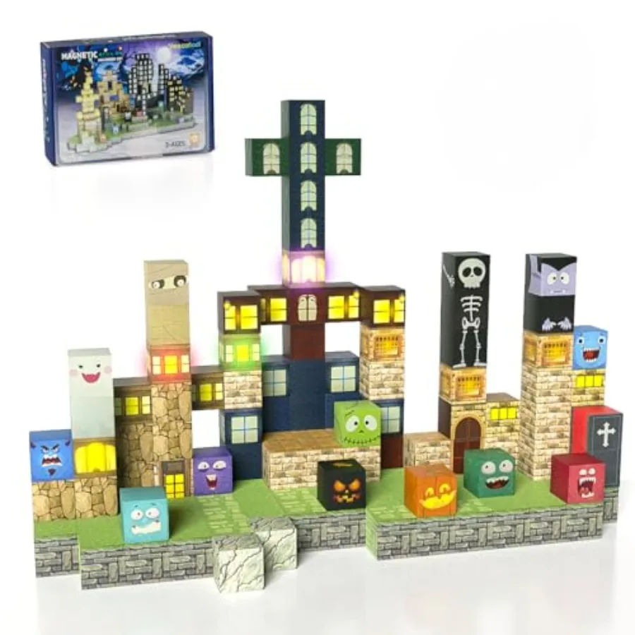 137PCS Magnetic Building Blocks with Lights, Magnetic Blocks Building Set for Ages 4-8, STEM Building Toys for Boys Girls, Birt
137PCS Magnetic Building Blocks with Lights, Magnetic Blocks Building Set for Ages 4-8, STEM Building Toys for Boys Girls, Birt