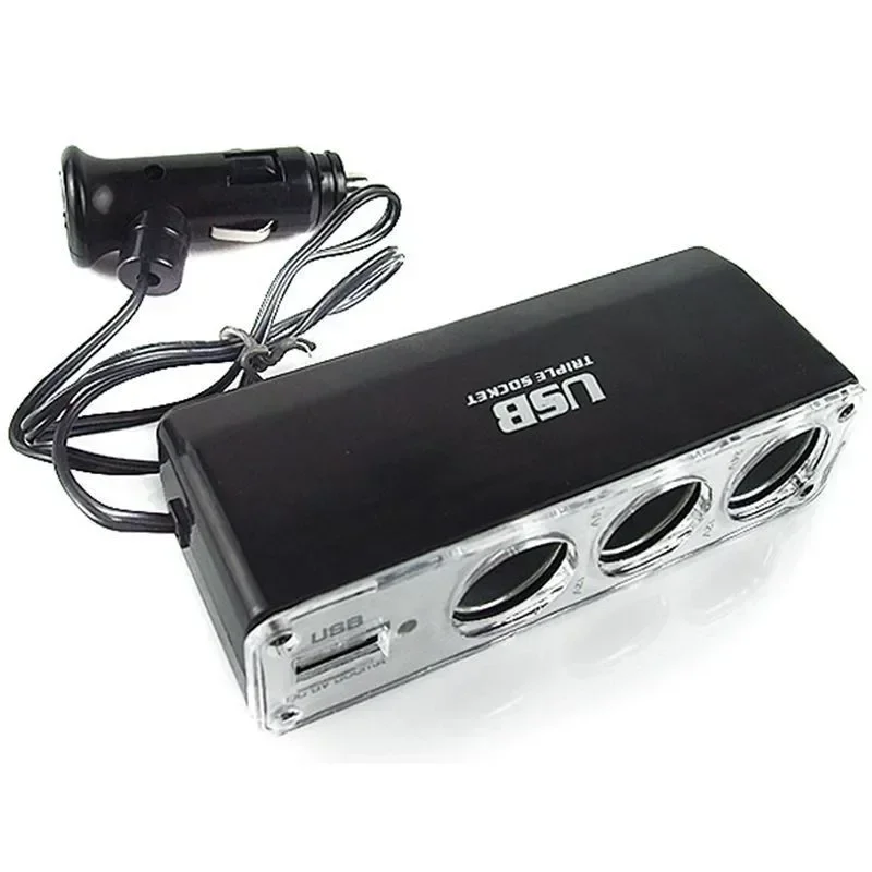 Автомобильное зарядное устройство с 3-мя USB-портами и поддержкой быстрой зарядки
Автомобильное зарядное устройство с 3-мя USB-портами и поддержкой быстрой зарядки