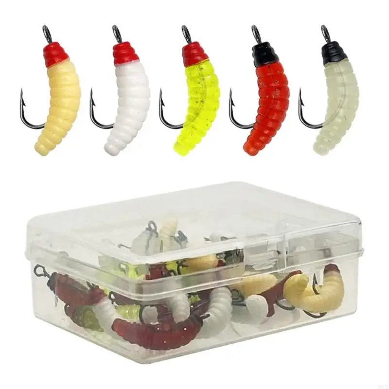 652F 30Pcs Soft Maggot Baits Bread Worms Artificial Baits Soft Plastic Fishing Lures with Hook for Fishing Tackle Accessories
652F 30Pcs Soft Maggot Baits Bread Worms Artificial Baits Soft Plastic Fishing Lures with Hook for Fishing Tackle Accessories