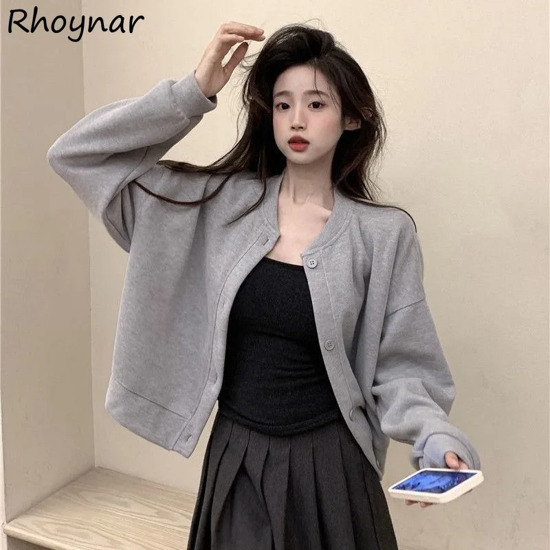 Chic Solid Simple Single Breasted Zip-up Sweatshirts Women Fashion Young All-match Soft Coats Girls Students Loose Leisure Ins
Chic Solid Simple Single Breasted Zip-up Sweatshirts Women Fashion Young All-match Soft Coats Girls Students Loose Leisure Ins