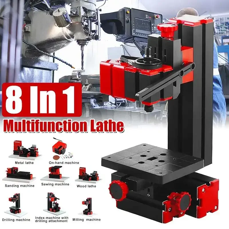 Multifunctional Lathe Machine Torno Lathe DIY Tools 8 In 1 Motorized Transformer Woodworking Driller Plastic Metal Wood Lathes
Multifunctional Lathe Machine Torno Lathe DIY Tools 8 In 1 Motorized Transformer Woodworking Driller Plastic Metal Wood Lathes
