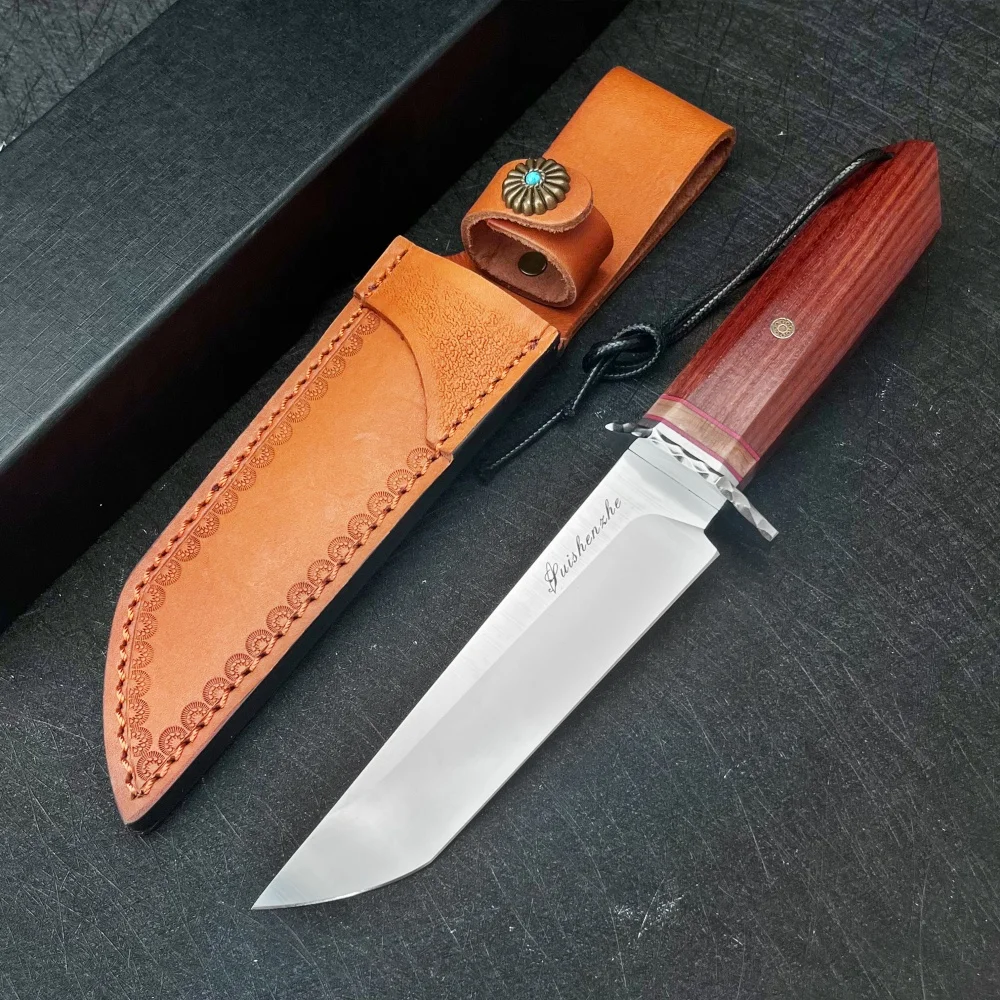Practical Straight Knife Wood Handle 9Cr13Mov Blade Outdoor Hunting Combat Emergency Defense Multi-functional Knives Men's Gift
Practical Straight Knife Wood Handle 9Cr13Mov Blade Outdoor Hunting Combat Emergency Defense Multi-functional Knives Men's Gift