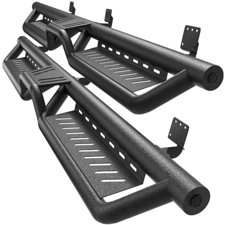 Running Boards Two Stairs Side Steps for 2019-2026 RAM 1500 Crew Cab, Black Powder Coated Steel, Heavy-Duty Drop Nerf Bars
Running Boards Two Stairs Side Steps for 2019-2026 RAM 1500 Crew Cab, Black Powder Coated Steel, Heavy-Duty Drop Nerf Bars